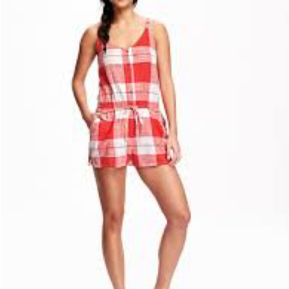 OLD NAVY BNWT Plaid Sleeveless Short Romper